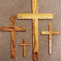 Olivewood crosses from Bethlehem