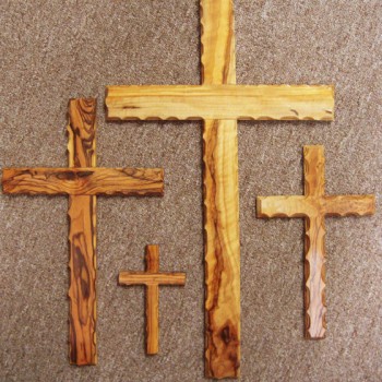 Olivewood crosses from Bethlehem